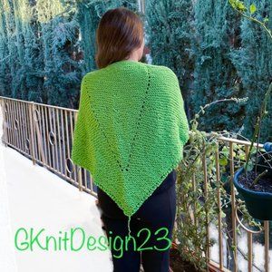 Hand knitted triangle shawl, Hand knit gift, Cozy wrap